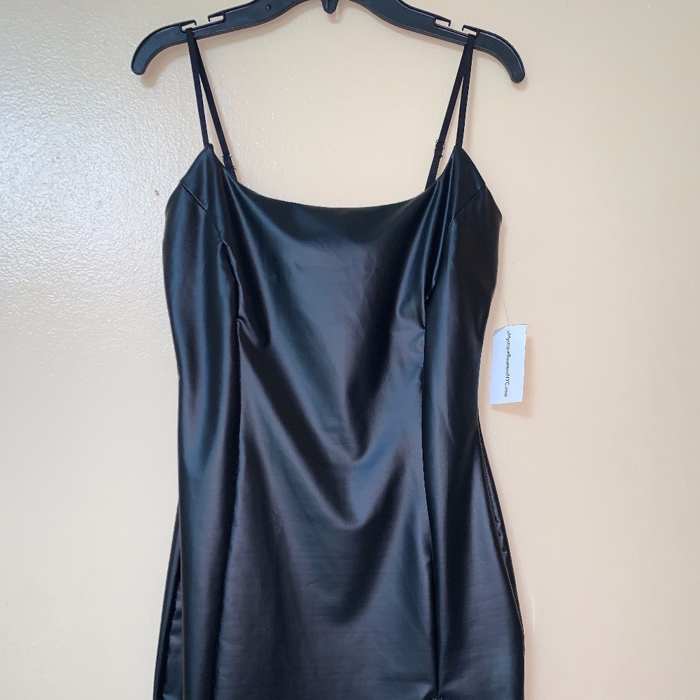 Black Latex Mini Dress